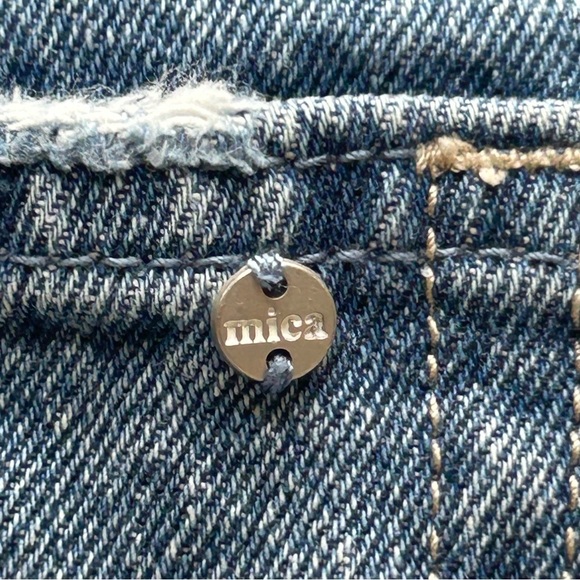 Mica Denim Button Fly Distressed Wide Leg Jeans Women’s 26 (Fits Like 24/25) - Picture 7 of 11